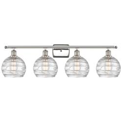 Ballston Athens 36" 4-Light Polished Nickel Bath Light w/ Deco Swirl S