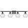 Ballston Athens 36" Wide Matte Black 4-Light Bath Light