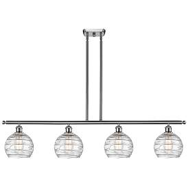 Image1 of Ballston Athens 48"W 4 Light Brushed Nickel Island Light Deco Swirl Sh