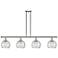 Ballston Athens 48"W 4 Light Polished Nickel Island Light Deco Swirl S