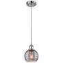 Ballston Athens 5.88"W Chrome Corded Mini Pendant w/ Smoke Swirl Shade