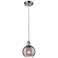Ballston Athens 5.88"W Chrome Corded Mini Pendant w/ Smoke Swirl Shade