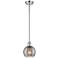 Ballston Athens 5.88"W Chrome Stemmed Mini Pendant w/ Smoke Swirl Shad