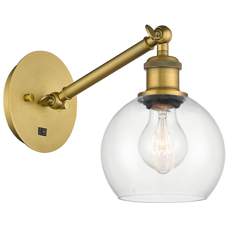 Image 1 Ballston Athens 6" Incandescent Sconce - Brass Finish - Clear Shade