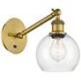 Ballston Athens 6" Incandescent Sconce - Brass Finish - Clear Shade
