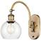 Ballston Athens 6" Incandescent Sconce - Brass Finish - Clear Shade