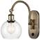 Ballston Athens 6" Incandescent Sconce - Brass Finish - Clear Shade