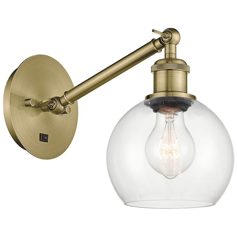 Image 1 Ballston Athens 6 inch Incandescent Sconce - Brass Finish - Clear Shade