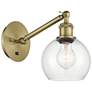 Ballston Athens 6" Incandescent Sconce - Brass Finish - Clear Shade