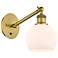Ballston Athens 6" Incandescent Sconce - Brass Finish - Matte White Sh