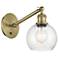 Ballston Athens 6" Incandescent Sconce - Brass Finish - Seedy Shade