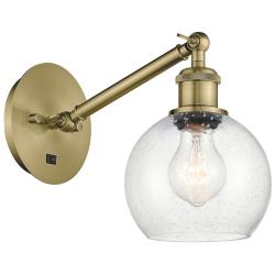 Ballston Athens 6" Incandescent Sconce - Brass Finish - Seedy Shade
