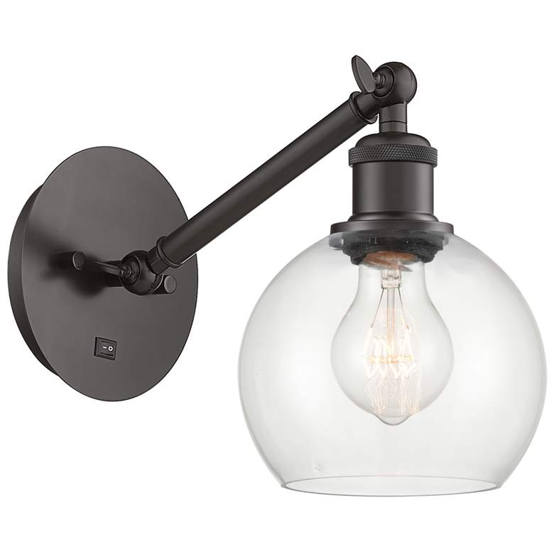 Image 1 Ballston Athens 6" Incandescent Sconce - Bronze Finish - Clear Shade