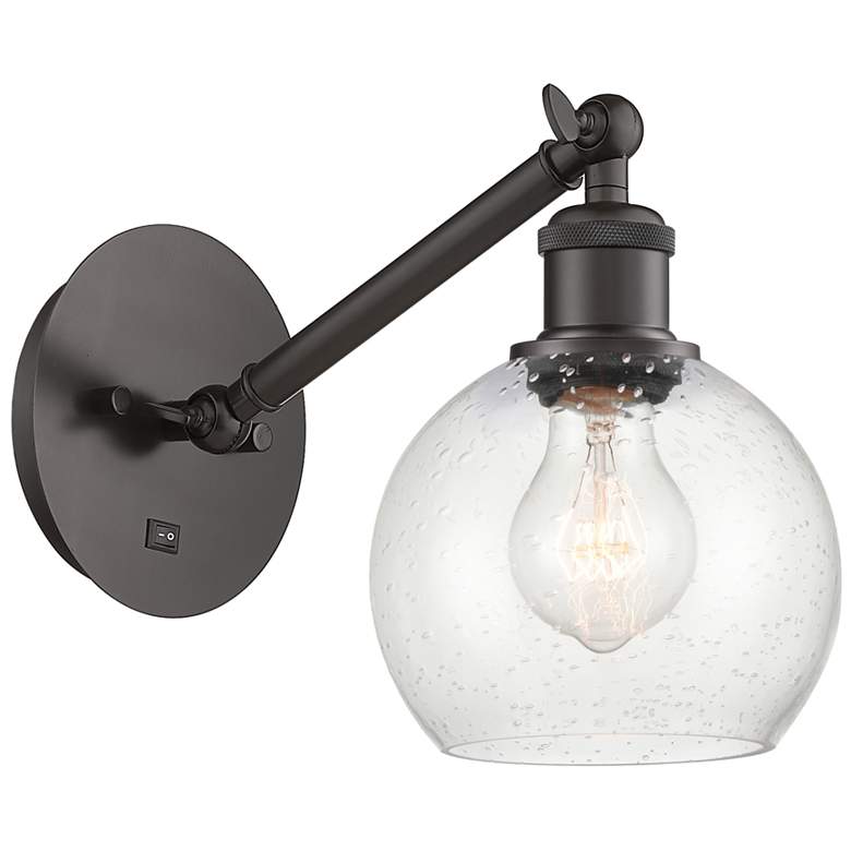 Image 1 Ballston Athens 6" Incandescent Sconce - Bronze Finish - Seedy Shade