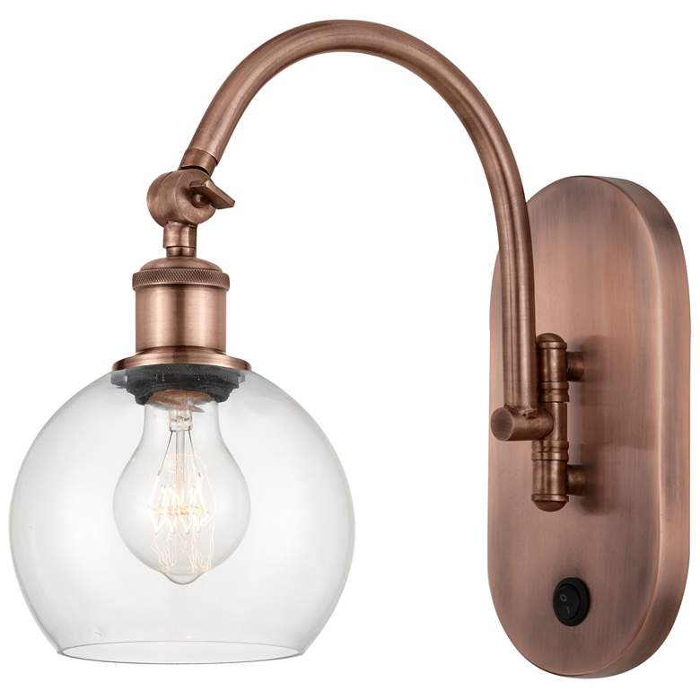 Image 1 Ballston Athens 6" Incandescent Sconce - Copper Finish - Clear Shade