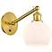 Ballston Athens 6" Incandescent Sconce - Gold Finish - Matte White Sha
