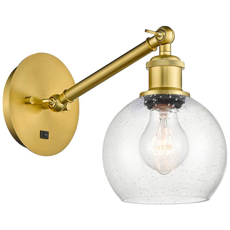 Image 1 Ballston Athens 6 inch Incandescent Sconce - Gold Finish - Seedy Shade