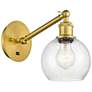 Ballston Athens 6" Incandescent Sconce - Gold Finish - Seedy Shade