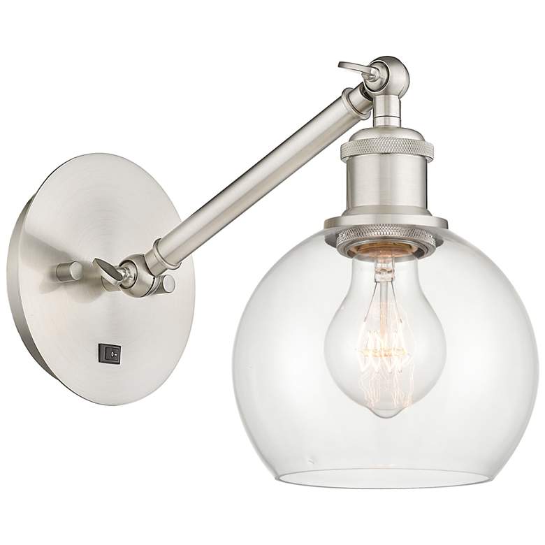 Image 1 Ballston Athens 6" Incandescent Sconce - Nickel Finish - Clear Shade