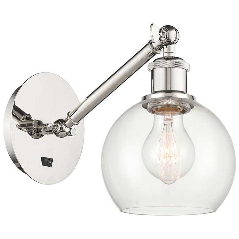 Image 1 Ballston Athens 6 inch Incandescent Sconce - Nickel Finish - Clear Shade