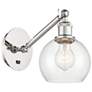 Ballston Athens 6" Incandescent Sconce - Nickel Finish - Clear Shade