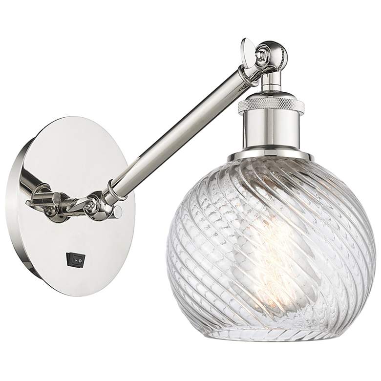Image 1 Ballston Athens 6" Incandescent Sconce - Nickel Finish - Matte White S