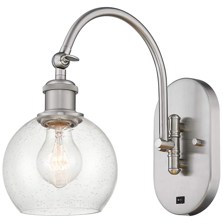 Image 1 Ballston Athens 6" Incandescent Sconce - Nickel Finish - Seedy Shade