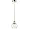 Ballston Athens 6" LED Mini Pendant - Polished Nickel - Seedy Shade