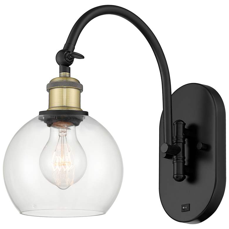 Image 1 Ballston Athens 6" LED Sconce- Black Brass Finish - Clear Shade