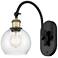 Ballston Athens 6" LED Sconce- Black Brass Finish - Seedy Shade