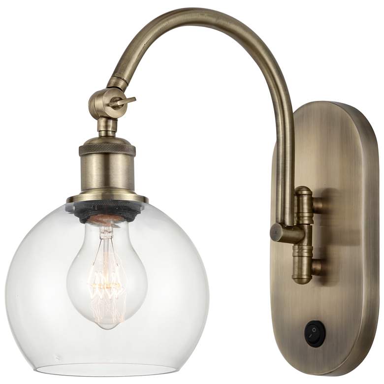 Image 1 Ballston Athens 6" LED Sconce- Brass Finish - Clear Shade