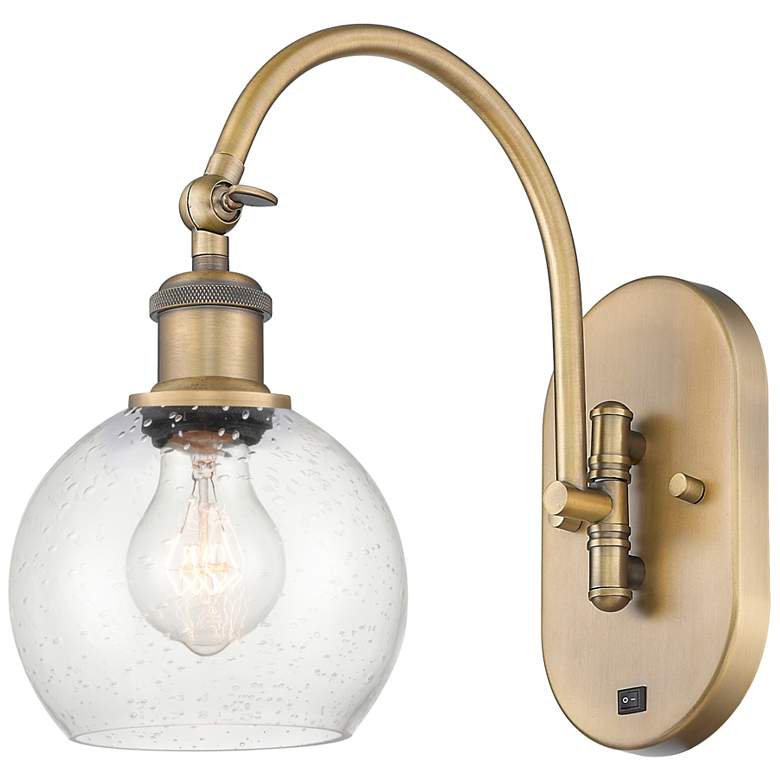 Image 1 Ballston Athens 6" LED Sconce- Brass Finish - Seedy Shade