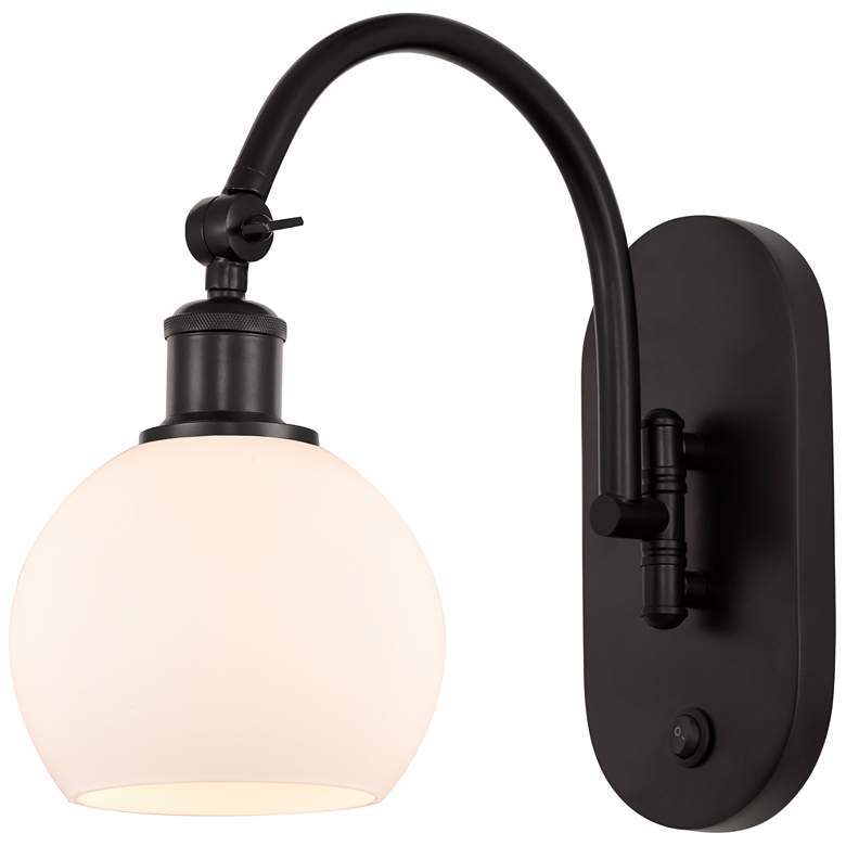 Image 1 Ballston Athens 6" LED Sconce- Bronze Finish - Matte White Shade