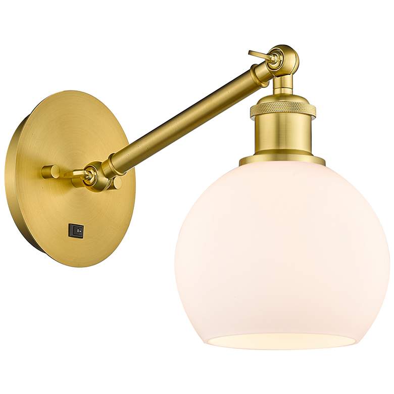 Image 1 Ballston Athens 6" LED Sconce - Gold Finish - Matte White Shade