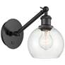 Ballston Athens 6" LED Sconce - Matte Black Finish - Clear Shade