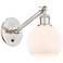 Ballston Athens 6" LED Sconce - Nickel Finish - Matte White Shade
