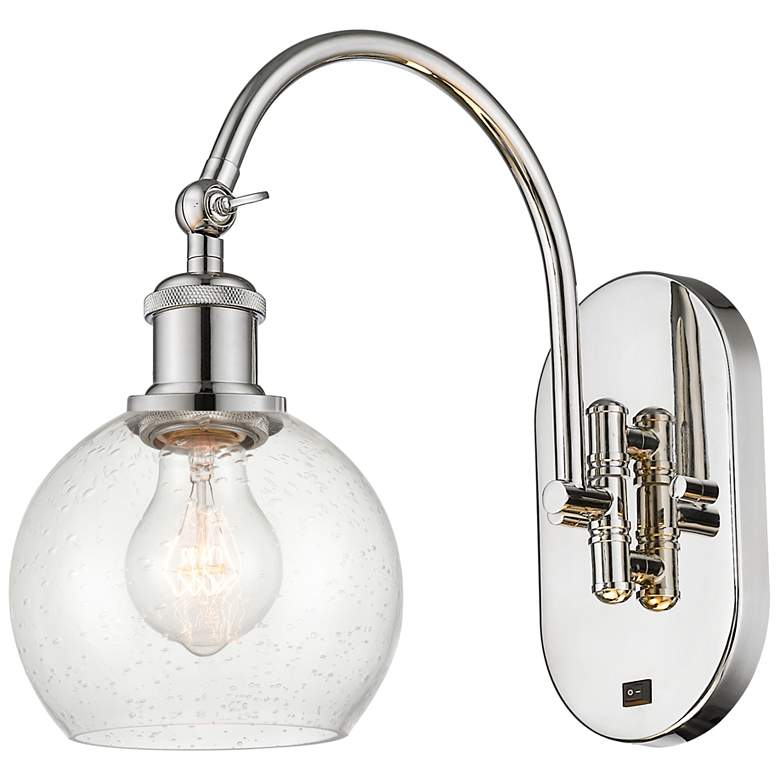 Image 1 Ballston Athens 6" LED Sconce- Nickel Finish - Seedy Shade