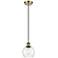 Ballston Athens 6" Mini Pendant - Antique Brass - Clear Shade