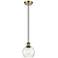 Ballston Athens 6" Mini Pendant - Antique Brass - Seedy Shade