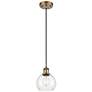 Ballston Athens 6" Mini Pendant - Brushed Brass - Clear Shade