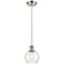 Ballston Athens 6" Mini Pendant - Brushed Satin Nickel - Seedy Shade