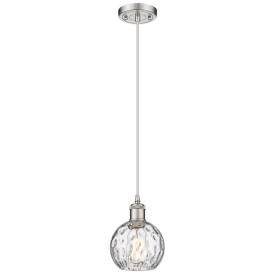 Ballston Athens 6"W Brushed Nickel Cord Mini Pendant Water Glass Shade Ballston Athens 6"W Brushed Nickel Cord Mini Pendant Water Glass Shade