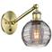 Ballston Athens 8.13"H Antique Brass Adjustable Sconce w/ Smoke Swirl