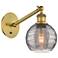 Ballston Athens 8.13"H Brushed Brass Adjustable Sconce w/ Smoke Swirl