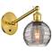 Ballston Athens 8.13"H Gold Adjustable Sconce w/ Smoke Swirl Shade
