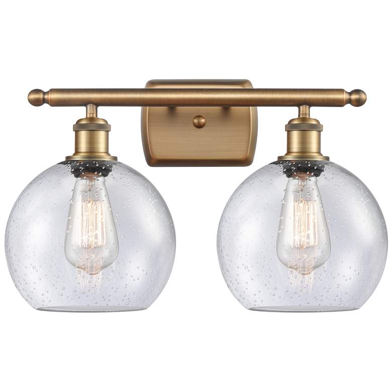 Image 1 Ballston Athens 8" 2 Light 18" Bath Light - Brushed Brass - Seedy