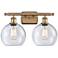 Ballston Athens 8" 2 Light 18" Bath Light - Brushed Brass - Seedy