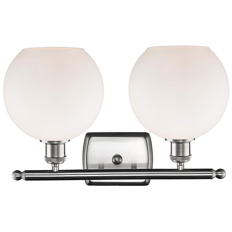 Image 3 Ballston Athens 8" 2 Light 18" Bath Light - Brushed Satin Nickel more views