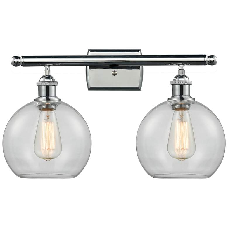 Image 1 Ballston Athens 8" 2 Light 18" Bath Light - Polished Chrome - Cle