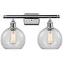 Ballston Athens 8" 2 Light 18" Bath Light - Polished Chrome - Cle